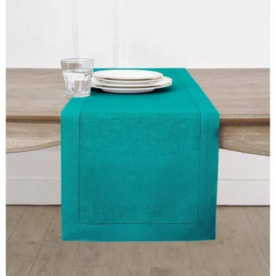 Solino Home Linen Table Runner In Blue