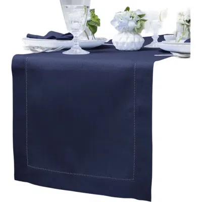 Solino Home Linen Table Runner In Blue