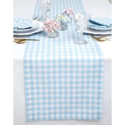 Solino Home Linen Table Runner In Blue