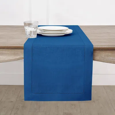 Solino Home Linen Table Runner In Blue