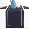 Solino Home Linen Table Runner In Blue