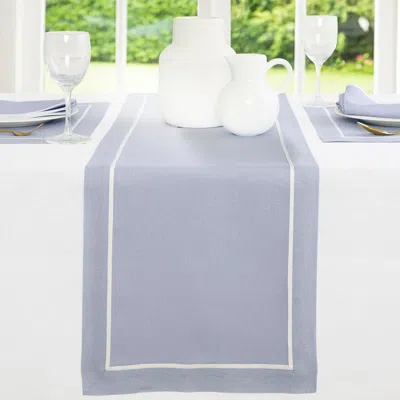 Solino Home Linen Table Runner In Blue