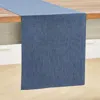 Solino Home Linen Table Runner In Blue Denim