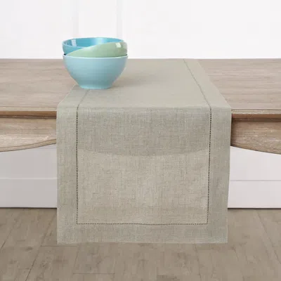 Solino Home Linen Table Runner In Brown