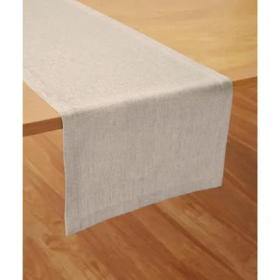 Solino Home Linen Table Runner In Brown