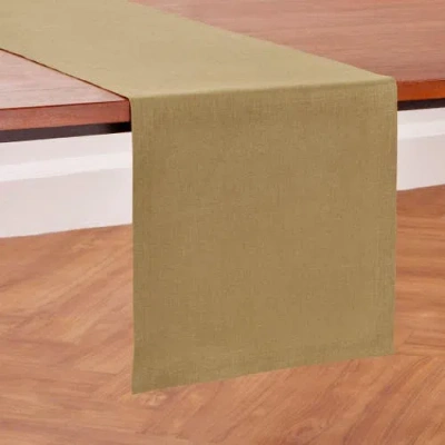 Solino Home Linen Table Runner In Brown