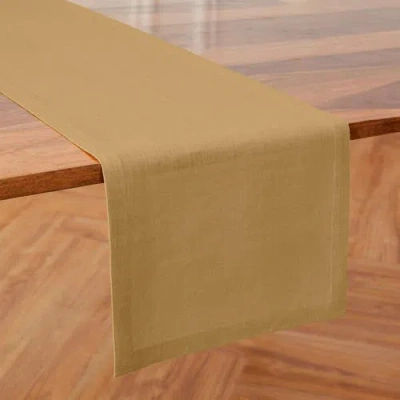 Solino Home Linen Table Runner In Brown