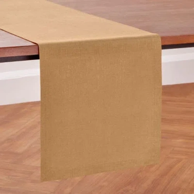 Solino Home Linen Table Runner In Brown