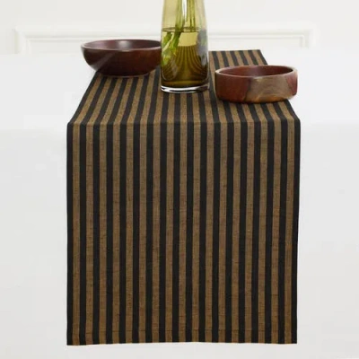 Solino Home Linen Table Runner In Brown