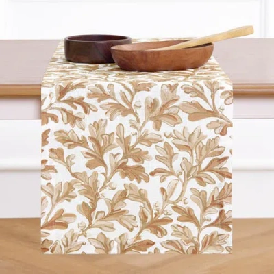 Solino Home Linen Table Runner In Brown
