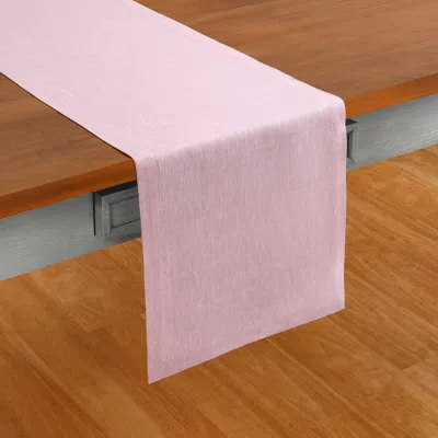 Solino Home Linen Table Runner In Bubblegum Pink