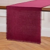 Solino Home Linen Table Runner In Burgundy
