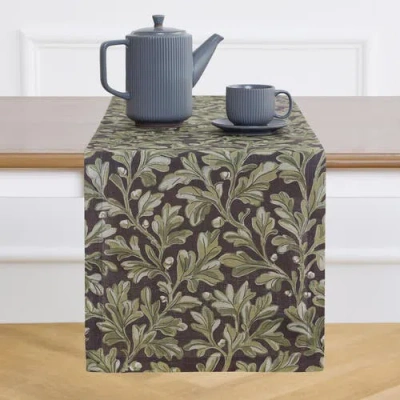 Solino Home Linen Table Runner In Burgundy