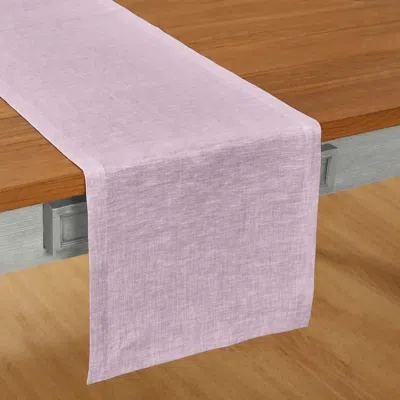 Solino Home Linen Table Runner In Chambray Lavender