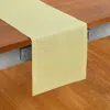 Solino Home Linen Table Runner In Chambray Yellow