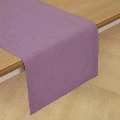 Solino Home Linen Table Runner For Dining Table, Holiday And Everyday Table Decor In Purple