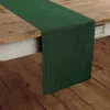 Solino Home Linen Table Runner In Forest Green
