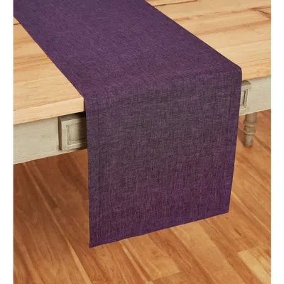 Solino Home Linen Table Runner In Grape