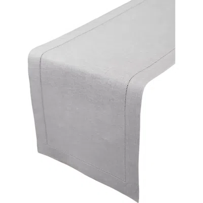 Solino Home Linen Table Runner In Gray