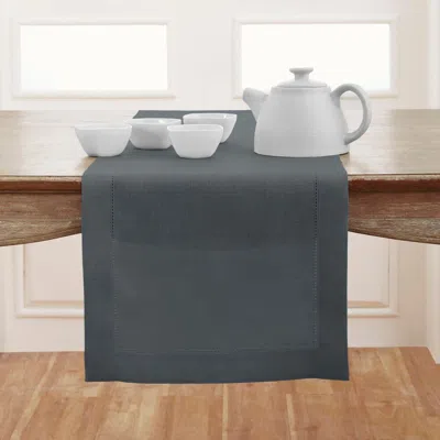Solino Home Linen Table Runner In Gray