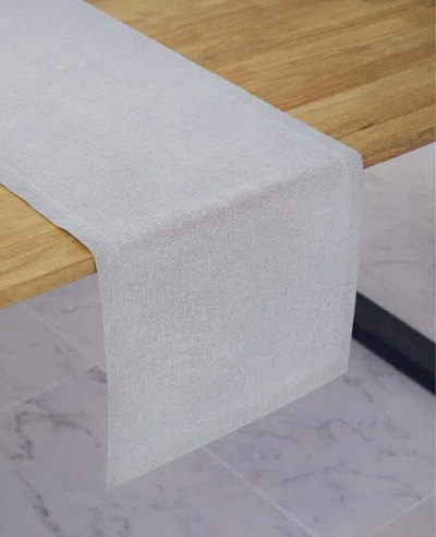 Solino Home Linen Table Runner In Gray