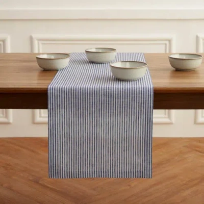 Solino Home Linen Table Runner In Gray