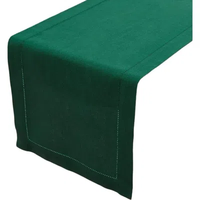 Solino Home Linen Table Runner In Green