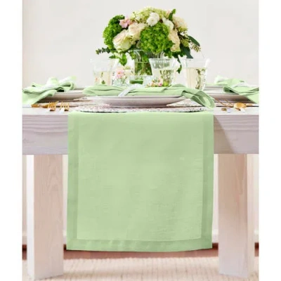 Solino Home Linen Table Runner In Green