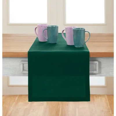 Solino Home Linen Table Runner In Green