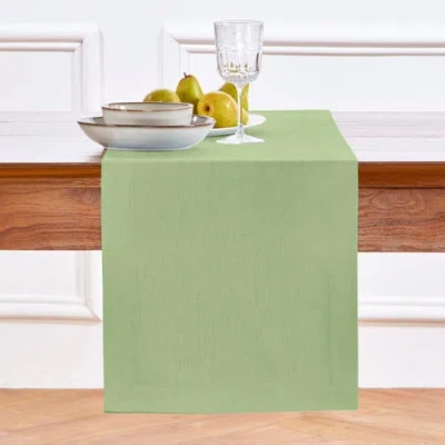 Solino Home Linen Table Runner In Green