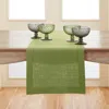 Solino Home Linen Table Runner In Green