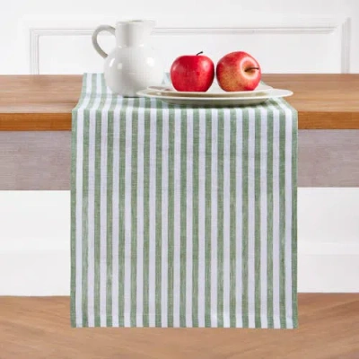 Solino Home Linen Table Runner In Green