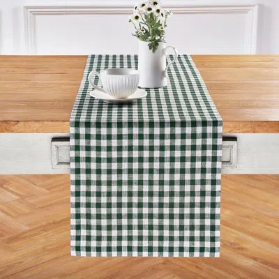 Solino Home Linen Table Runner In Green
