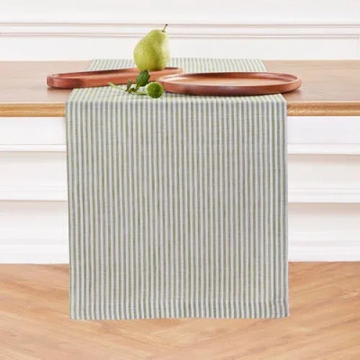 Solino Home Linen Table Runner In Green