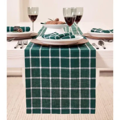 Solino Home Linen Table Runner In Green