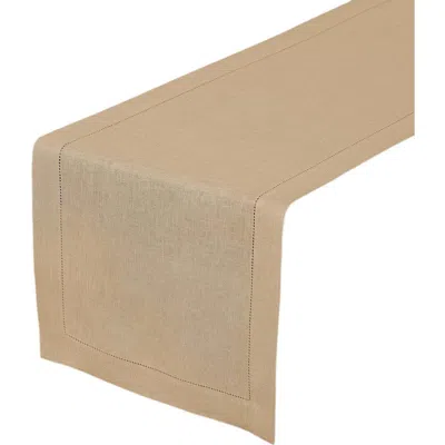 Solino Home Linen Table Runner In Neutral