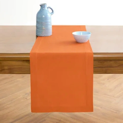 Solino Home Linen Table Runner In Orange