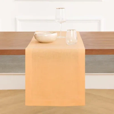 Solino Home Linen Table Runner In Orange