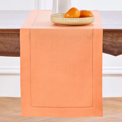 Solino Home Linen Table Runner In Orange