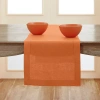 Solino Home Linen Table Runner In Orange