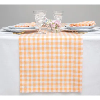 Solino Home Linen Table Runner In Orange