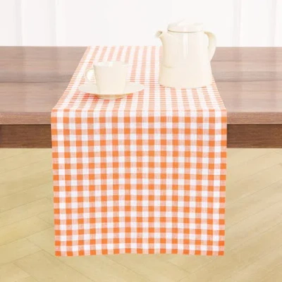 Solino Home Linen Table Runner In Orange