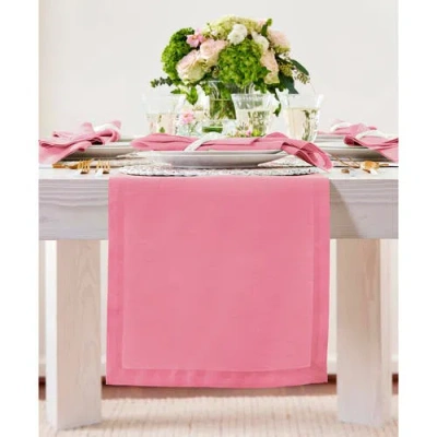 Solino Home Linen Table Runner In Pink