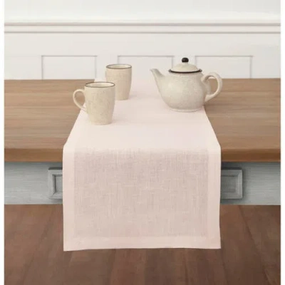Solino Home Linen Table Runner In Pink