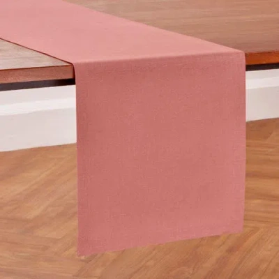 Solino Home Linen Table Runner In Pink