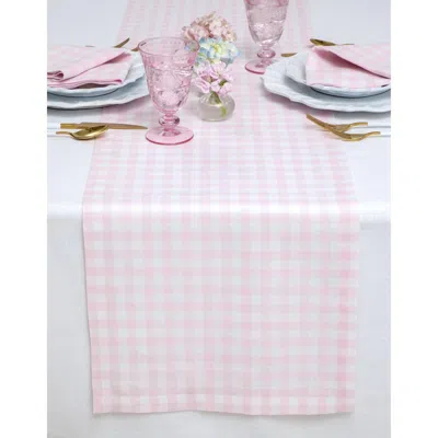 Solino Home Linen Table Runner In Pink