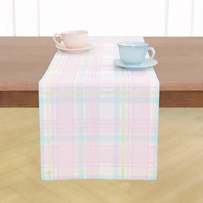 Solino Home Linen Table Runner In Pink