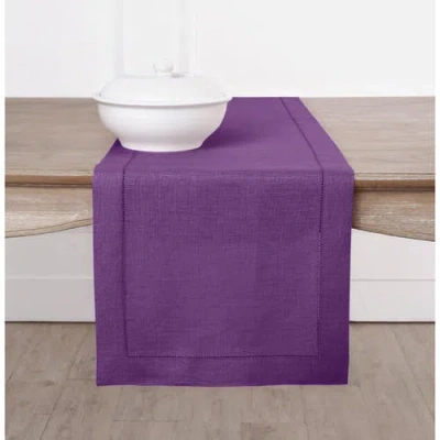 Solino Home Linen Table Runner In Purple