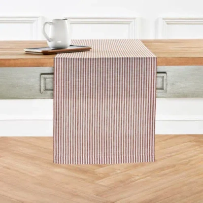 Solino Home Linen Table Runner In Red