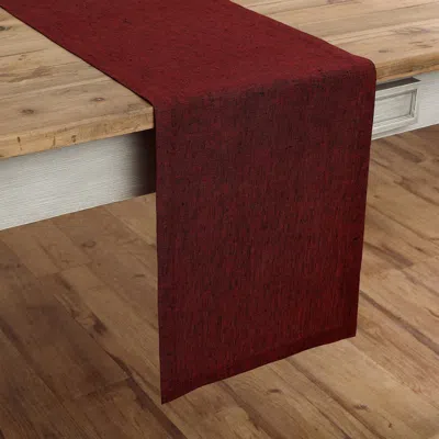 Solino Home Linen Table Runner In Red Garnet
